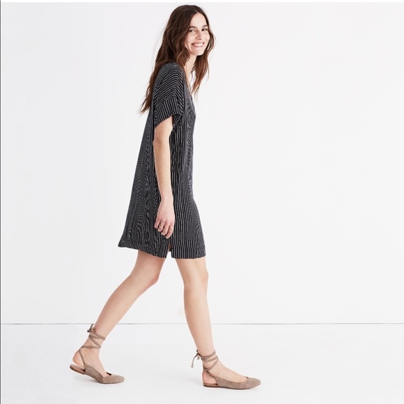 Madewell Novel Dress in Chalkboard Stripe - Picture 1 of 9